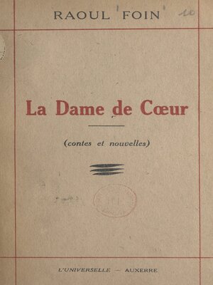 cover image of La dame de cœur